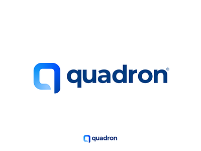 Quadron Software Agency branding letter q logo q quadron soft software