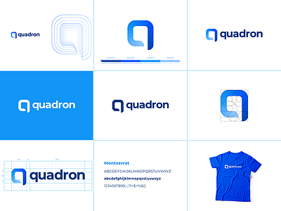 Quadron Software Agency Brand Guideline brand design grid guideline logo q tshirt typography ıdenty