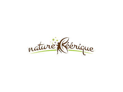 Nature Féérique beauty cosmetic cosmetics fairy fantasy letter f logo logo design logotype magic wings woman