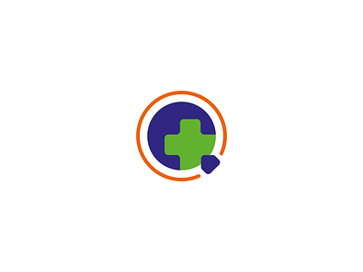 Q pharma ambulance branding cross earth global health healthcare hospital letter q logo logo design logotype pharma pharmacist pharmacy planet redcross