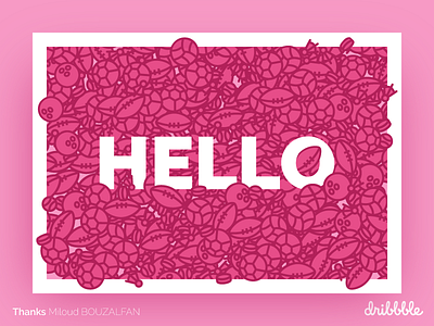 Hello Dribbble first shot hello icon logo logotype new player