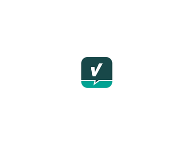 Voice Consult app chat digital letter logo letter v logo logotype talk