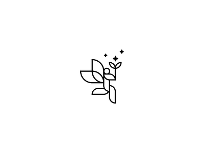 Little Fairy Company fairy fairytale fantasy fly flying logo logo design logotype magic wings