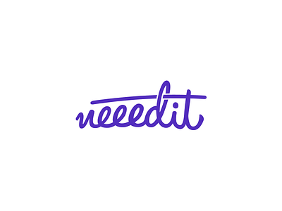 Neeedit branding dropshipping lettering logo logo design logotype need shopping typogaphy