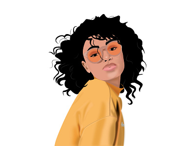 Curly girl! adobe adobe illustration animation art artwork avatar branding character colorful design dribbble graphic design illustration logo vector