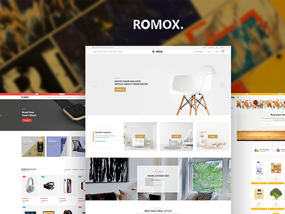 Romox | Multi purpose Minimalist Online Store electronics store furniture store grocery store html ui