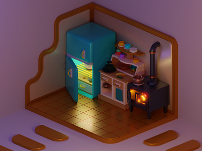 Little kitchen (Night version)
