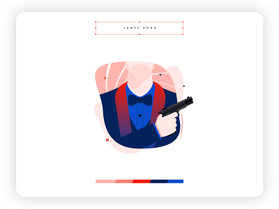 James Bond Spot Illustration. 007 dribbbble flat illustration graphic design illustration james bond skyfall spectre