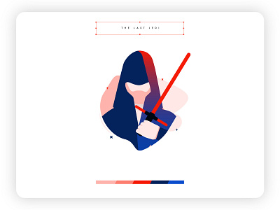 The Last Jedi Spot Illustration. bangalore flat illustration flatdesign graphic design illustration lightsaber luke skywalker star wars the last jedi