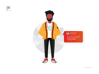 Childish Gambino - Feels Like Summer. adidas atlanta childish gambino donald glover feels like summer flat flat design graphic deisgn hip hop hypebeast illustration jabervocky nike tweet twitter