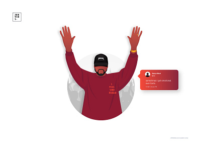 Kanye West - I Fee Like Pablo adidas flat illustration graphic design i feel like pablo kanye west pablo tweet twitter ye yeezus yeezy
