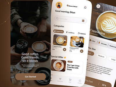 Coffee Shop Mobile App - UI