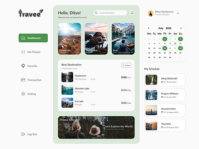 Travee - Travel UI Dashboard