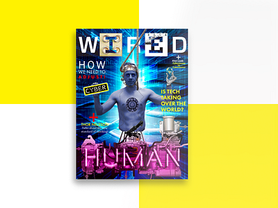 Wired - Magazine Cover cover design design fun magazine photoshop tech typography wired