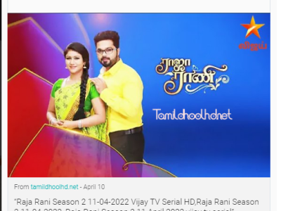Raja Rani Season 2 11-04-2022 Vijay Tamil Serial HD • TamilDhool raja rani raja rani season 2 tamildhool