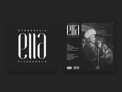 Vinyl album cover - Ella Fitzgerald typogaphy typographic design vinyl cover