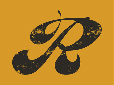 R is for... letter lettering texture vector