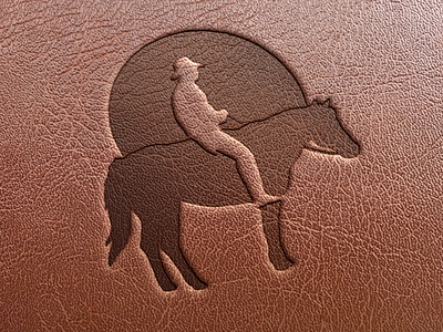 Cowboy cowboy horse leather silhouette western