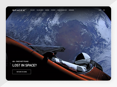 Daily UI 008: 404 Page 404 daily ui spacex ui ux web design website