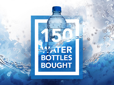 Water Bottles Infographic blue borders bottles bubbles illustration infograph infographic mask photoshop water watercolor