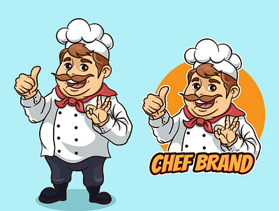 Chef Mascot branding chef design graphic design illustration logo mascot vector