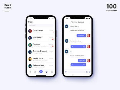 Chat/Messenger - App app application chat clean colors design icon messenger mobile ui white