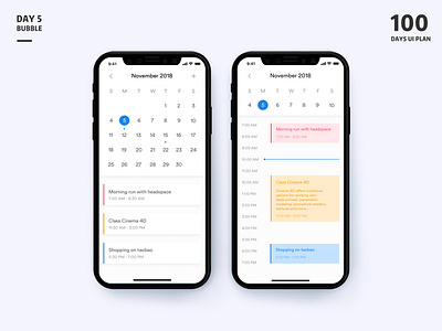 Calendar-App app calendar clean colors design mobile plan project management schedule task today todo todo list todolist ui ux white