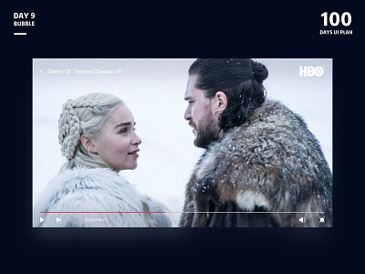 Video player app clean design game of thrones player tv ui video