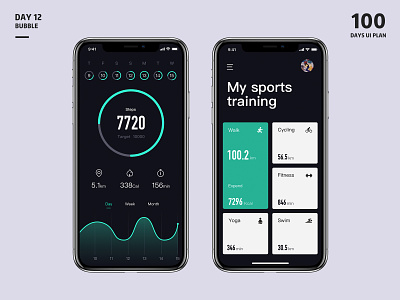 Sports Tracking-App app design exercise sport tracking sports ui