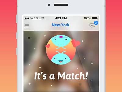 Smile Back app design character dating interface design iphone mobile smile timer ui ux