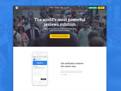 Yotpo New Homepage e commerce form homepage mobile app reviews yotpo