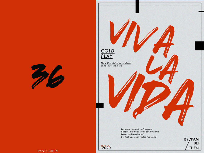 36 Viva La Vida Coldplay by PANFUCHEN on Dribbble