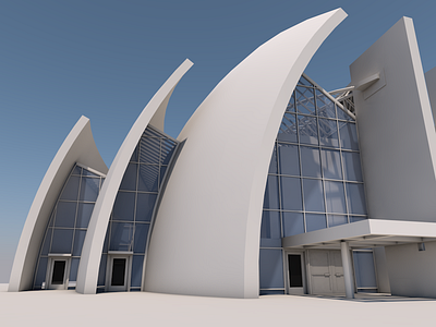 Church of 2000 architecture building c4d japan photoshop