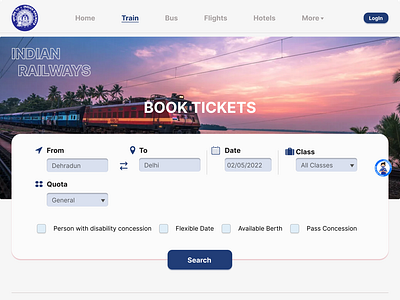 IRCTC train Website 'Redesign'