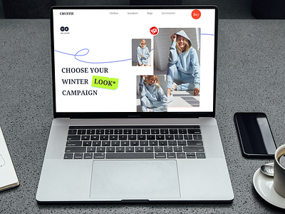 Landing Page Fashion branding landing page ui