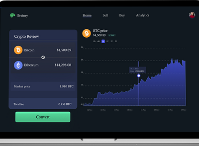 CRYPTO Web UI crypto dashboard landing page ui