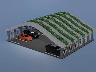 green parking 3d design
