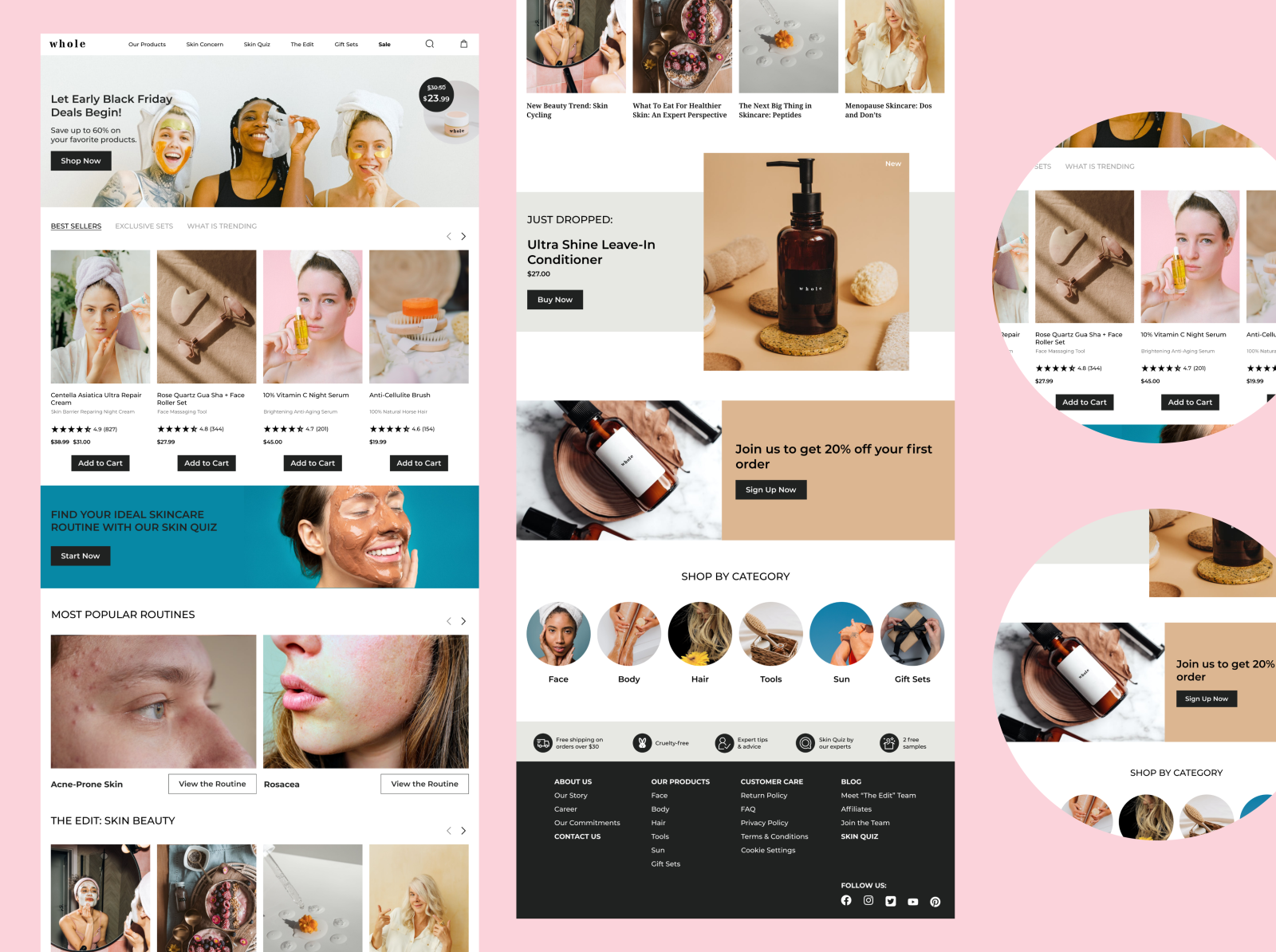 Skincare Brand - Landing Page by Refika Cimen on Dribbble