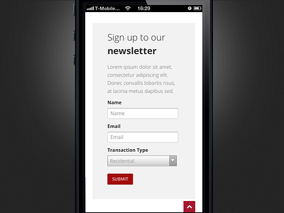 Sign up free psd iphone ui ux web design