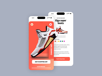 Mobile application with custom sneakers