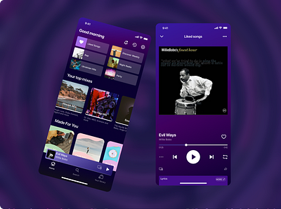 Daily UI Challenge #6 Music App app chalenge design mobile music playlist song sound ui