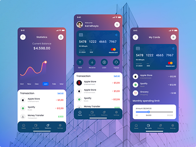 Daily UI Challenge #16 Finance Mobile App