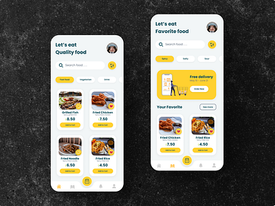 Daily UI Challenge #22 Food delivery app Ui