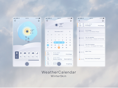 WeatherCalendar . calendar dailyui weather