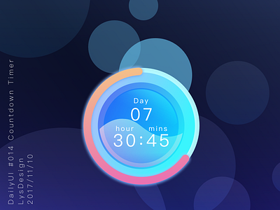 Dailyui 014 Countdown Timer bubbles countdowntimer