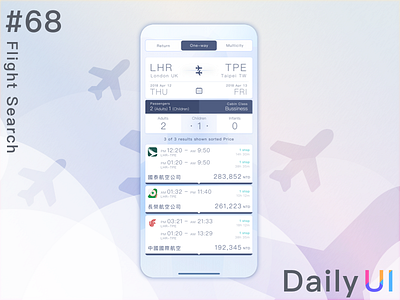 DailyUI #68 Flight Search dailyui design flightsearch sketch