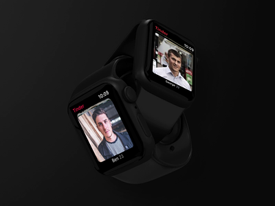 Tinder — Watch App Concept animation app apple watch concept dating app design profile swipe tinder ui watch watch app