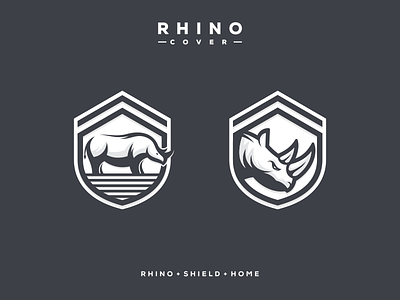 RHINO COVER artismstudio artwork brand identity cover creative graphic design home icon illustrator insurance logo protect rhino shield