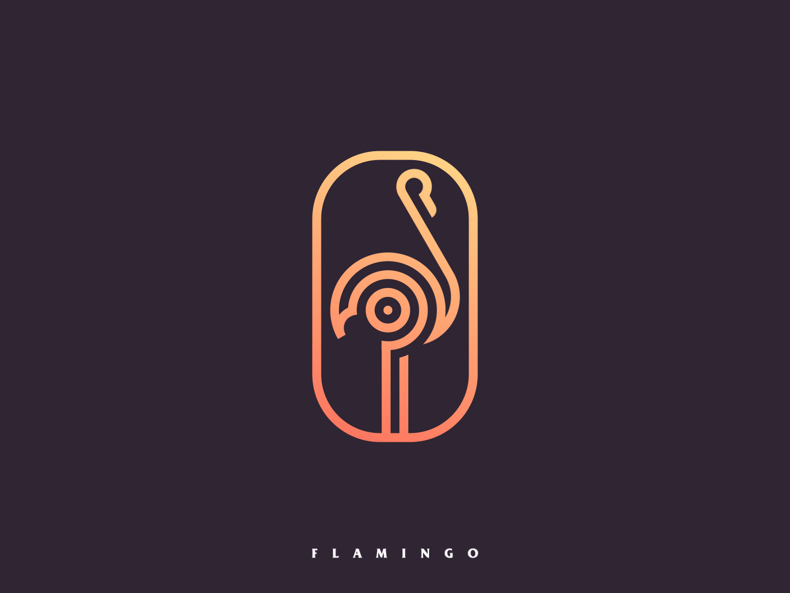 Flamingo animation artwork brand identity creative flamingo gif graphic design graphicdesign icon illustrator lineart logo luxury