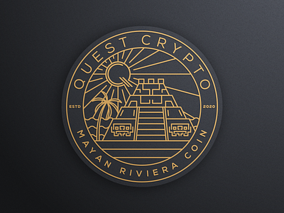 QUEST CRYPTO part 3 artismstudio artwork badge branding coin crypto design graphic icon illustration lineart logo luxury monoline quest ui vector